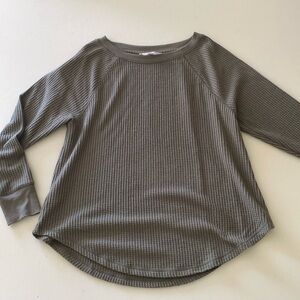 Loft green waffle knit shirt.